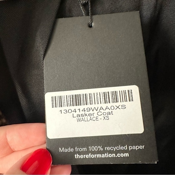 NWT REFORMATION Lasker Coat Brown Mid Lenght SZ XS - Picture 6 of 12